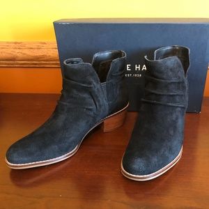 Cole Haan Alayna Slouch Suede Bootie Black